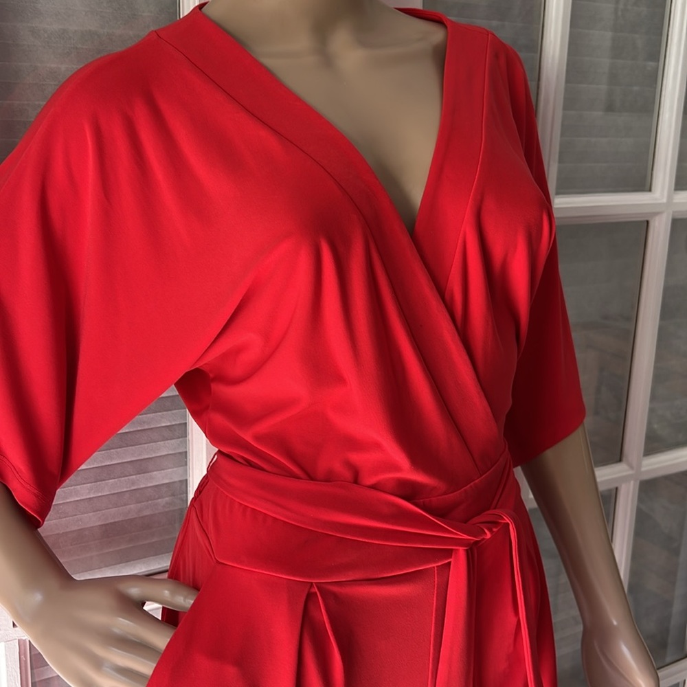 NY & Co stretch Red/orange  Women's Jumpsuit - Picture 2 of 14